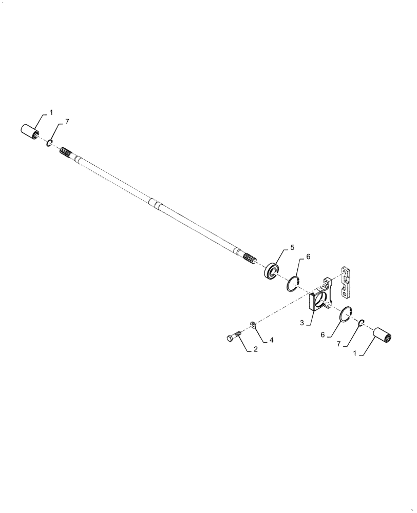 Схема запчастей Case IH FARMALL 50A - (25.310.AE[01]) - TRANSMISSION SHAFT (25) - FRONT AXLE SYSTEM