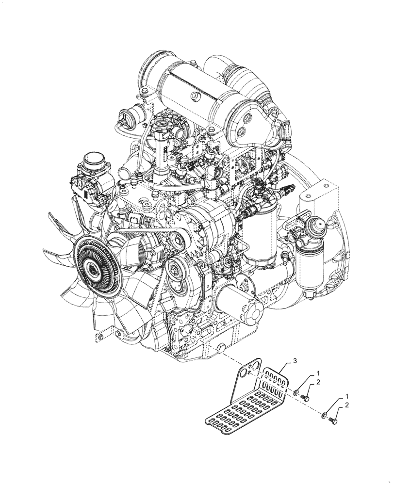 Схема запчастей Case IH FARMALL 50A - (10.001.AD[04]) - ENGINE ASSY, 53HP (10) - ENGINE