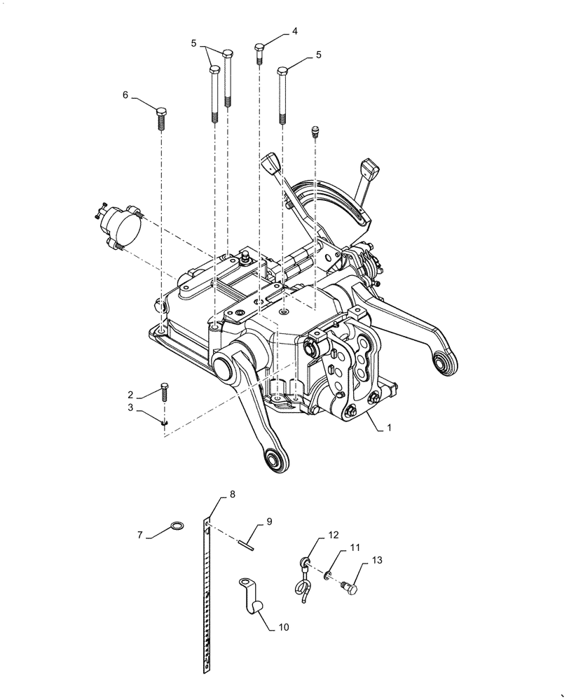 Схема запчастей Case IH FARMALL 60A - (35.100.AB[08]) - HYDRAULIC POWER LIFT ASSY, 1500 KG (35) - HYDRAULIC SYSTEMS