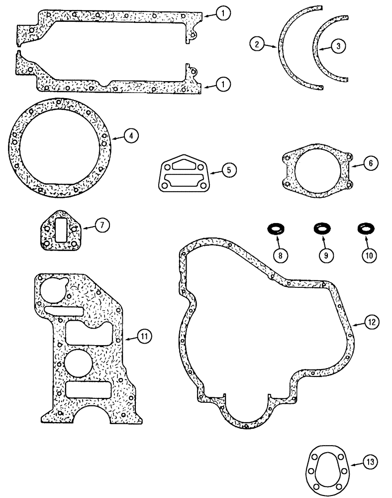 Схема запчастей Case IH CX50 - (02-38) - ENGINE GASKET KITS (02) - ENGINE