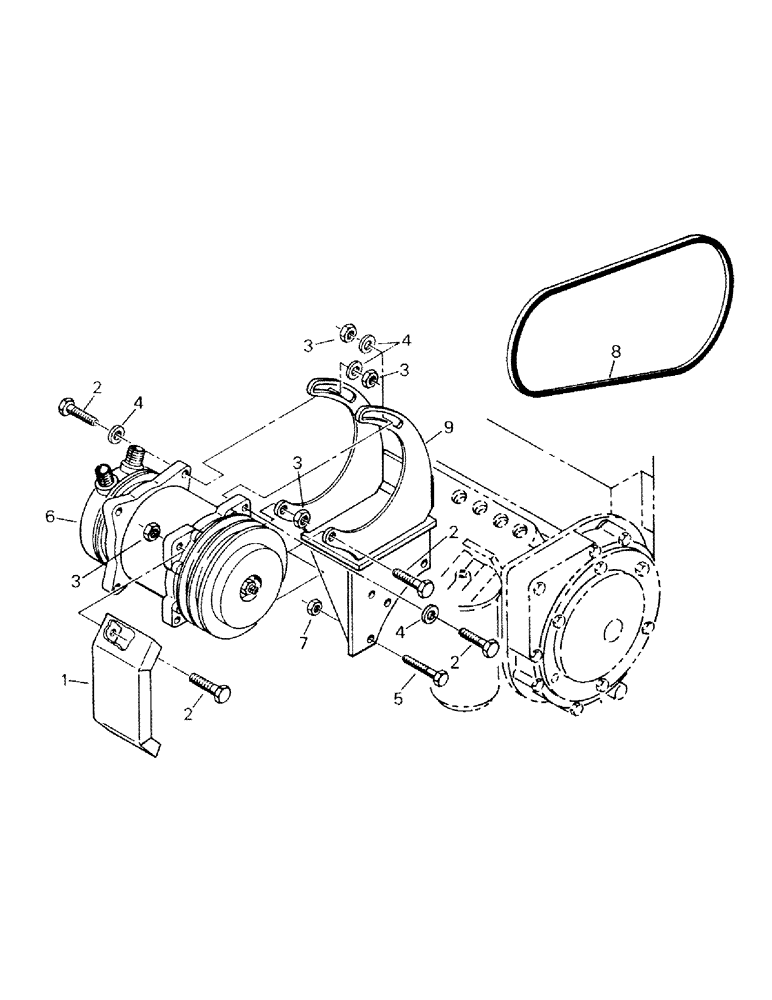 Схема запчастей Case IH KM-225 - (03-09) - A/C COMPRESSOR AND MOUNTING, CAT 3306 ENGINE (03) - Climate Control