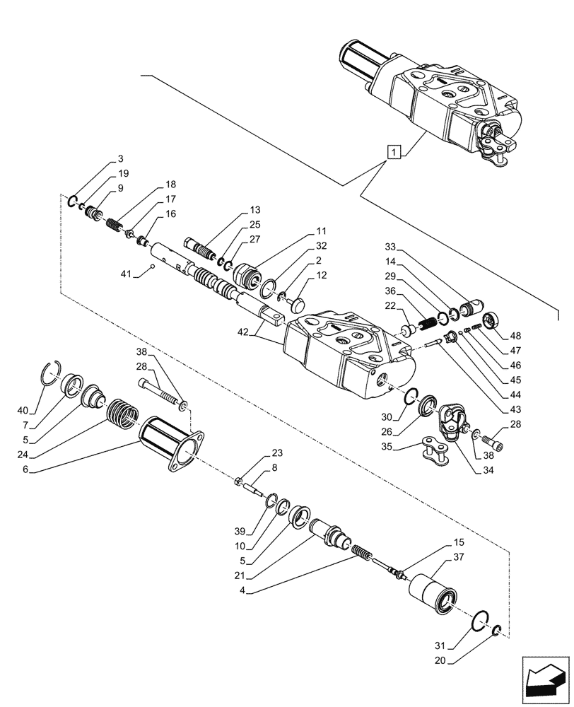 Схема запчастей Case IH FARMALL 65C - (35.204.BE[11]) - VAR - 390107, 334107, 743568, 743569 - REMOTE CONTROL VALVE, DISTRIBUTOR, COMPONENTS (35) - HYDRAULIC SYSTEMS