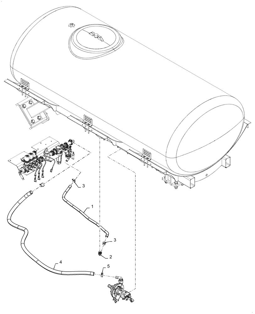 Схема запчастей Case IH 2160 - (63.110.AF[11]) - RETURN AND SUPPLY LINES WITH BULK FILL TANK (63) - CHEMICAL APPLICATORS