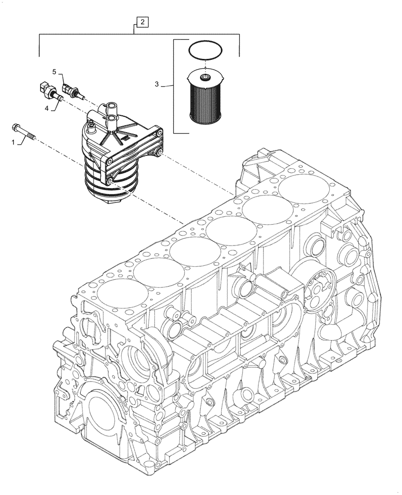 Схема запчастей Case IH F2CFE613J A010 - (10.206.01) - FUEL FILTER & RELATED PARTS (504363526) 