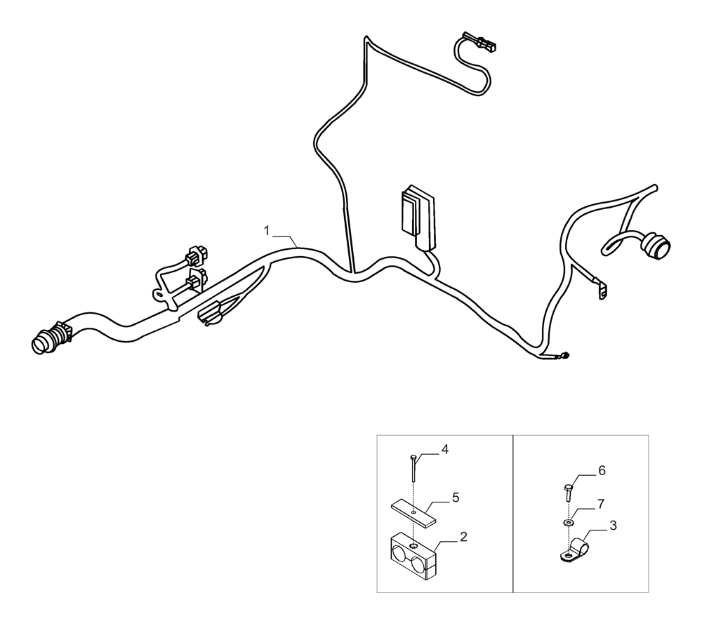 Схема запчастей Case IH A8000 - (55.015.AB[02]) - ENGINE, WIRE HARNESS - MY 2017 (55) - ELECTRICAL SYSTEMS