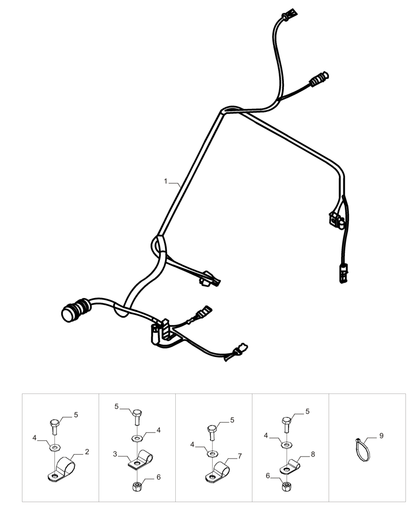 Схема запчастей Case IH A8800 - (55.100.AF[04]) - WIRE HARNESS - MY 2017 (55) - ELECTRICAL SYSTEMS