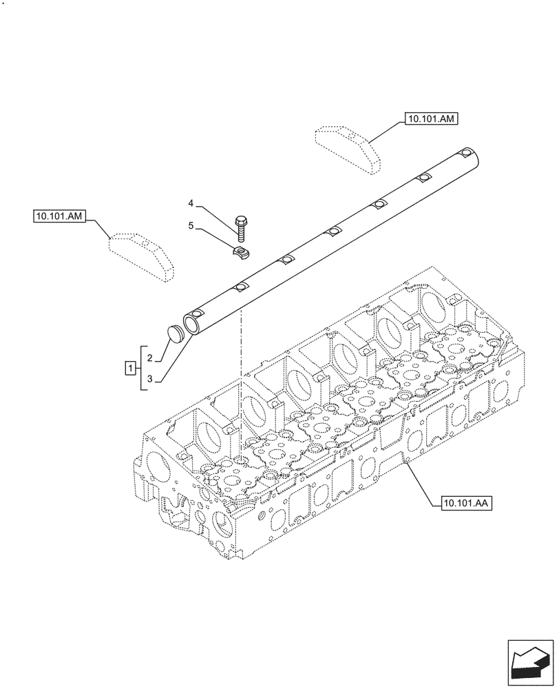 Схема запчастей Case IH F2CFE613J B047 - (10.106.AP) - ROCKSHAFT (10) - ENGINE