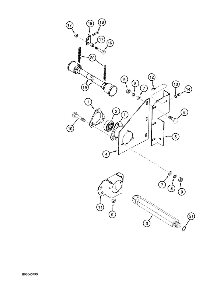 Схема запчастей Case IH 1680 - (09-04) - 1044 HEADER DRIVE SHAFT (09) - CHASSIS