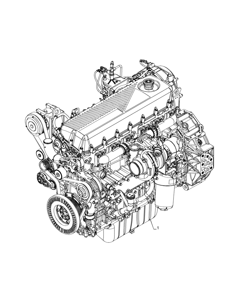 Схема запчастей Case IH F2CFE613J B057 - (10.001.AD) - ENGINE (10) - ENGINE