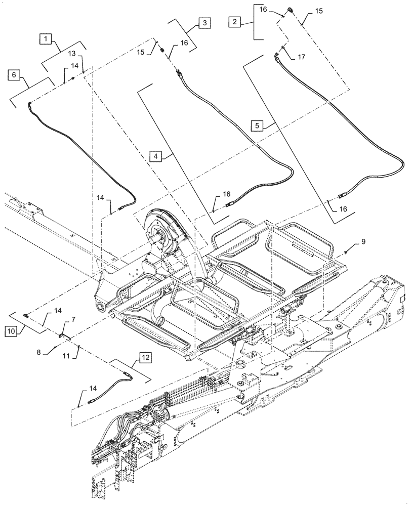 Схема запчастей Case IH 2160 - (35.744.AH[07]) - BULK FILL FAN HYDRAULICS, 2160 (35) - HYDRAULIC SYSTEMS