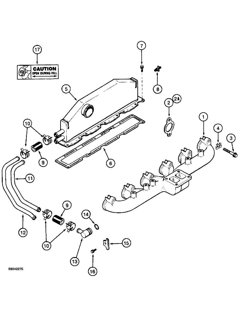 Схема запчастей Case IH 1670 - (2-26) - MANIFOLDS, 6TA-830 ENGINE, EXHAUST, INTAKE AFTERCOOLER (01) - ENGINE