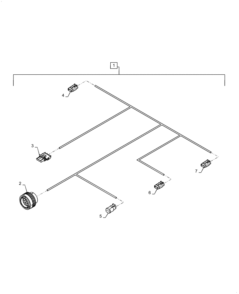 Схема запчастей Case IH 2160 - (55.516.AL[05]) - BULK FILL HARNESS 2160 (55) - ELECTRICAL SYSTEMS