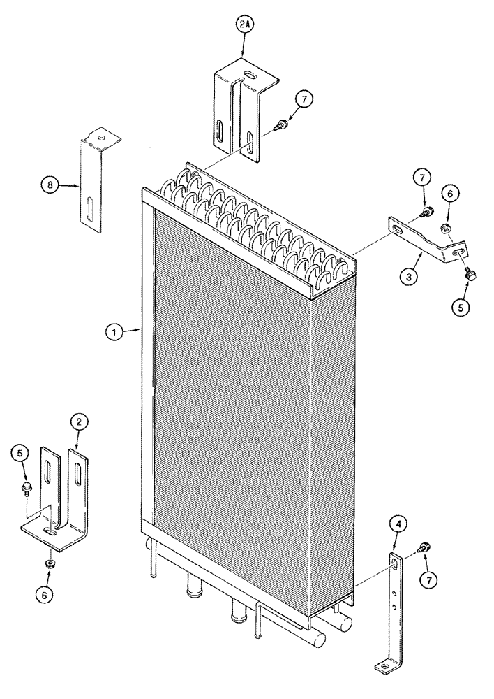 Схема запчастей Case IH 2344 - (08-06) - OIL COOLER - MOUNTING (07) - HYDRAULICS