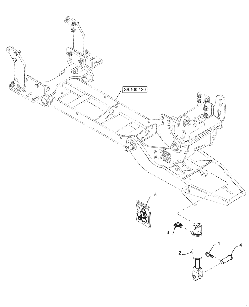 Схема запчастей Case IH BS174H - (35.162.040) - VAR - 439205006 - QUICK-HITCH HYDRAULIC CYLINDER (35) - HYDRAULIC SYSTEMS