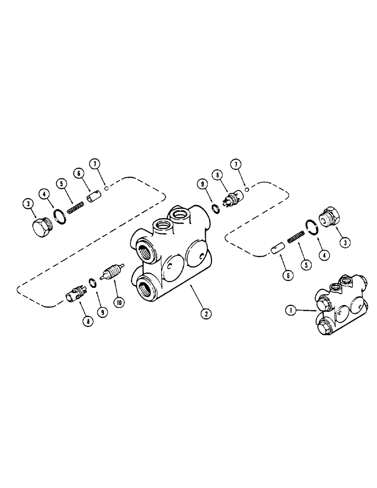 Схема запчастей Case IH 2670 - (162) - REAR STEER CHECK VALVE ASSEMBLY (05) - STEERING