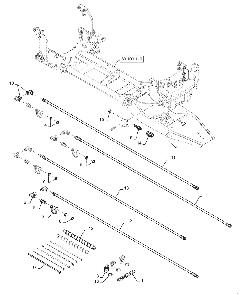 Схема запчастей Case IH BS174H - (35.162.010) - VAR - 439145006 - HYDRAULIC LINES (35) - HYDRAULIC SYSTEMS