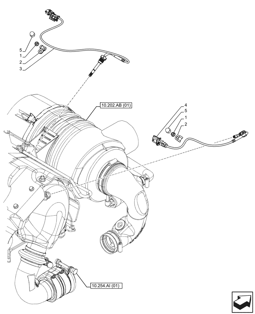 Схема запчастей Case IH FARMALL 115C - (55.989.AA) - VAR - 391013 - MUFFLER SENSOR (55) - ELECTRICAL SYSTEMS