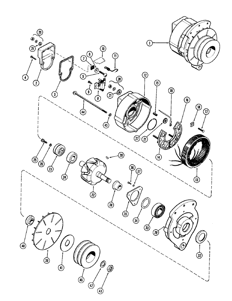 Схема запчастей Case IH 1470 - (050) - ALTERNATOR (04) - ELECTRICAL SYSTEMS