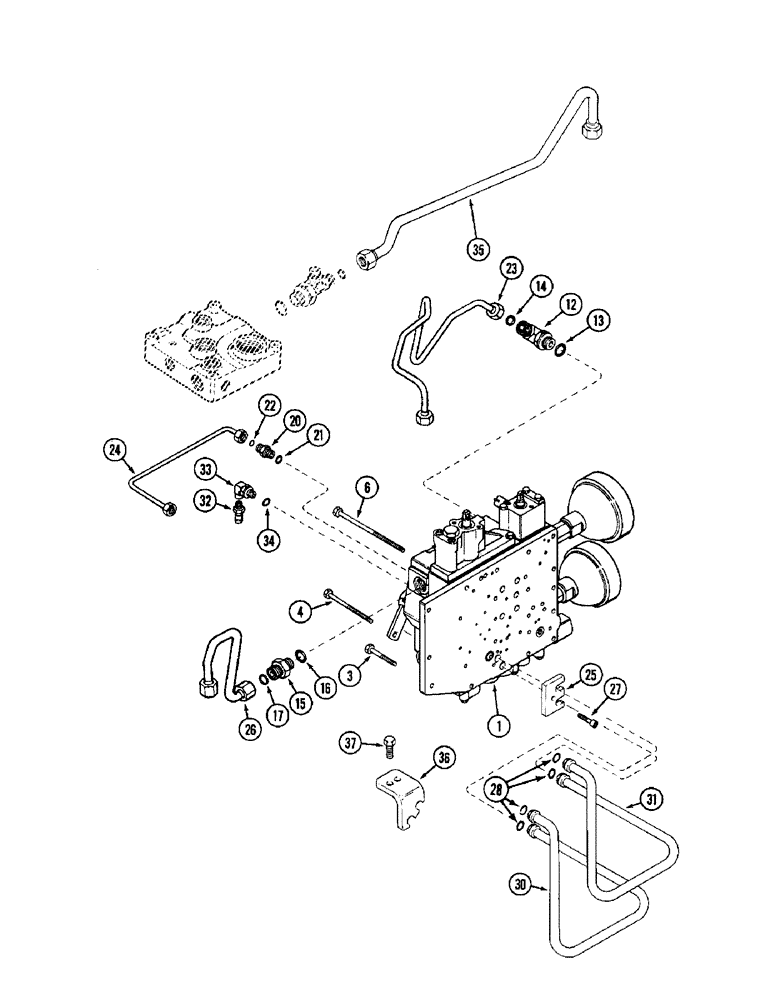 Схема запчастей Case IH 8920 - (6-024) - TRANSMISSION, INTERNAL CONTROL (06) - POWER TRAIN