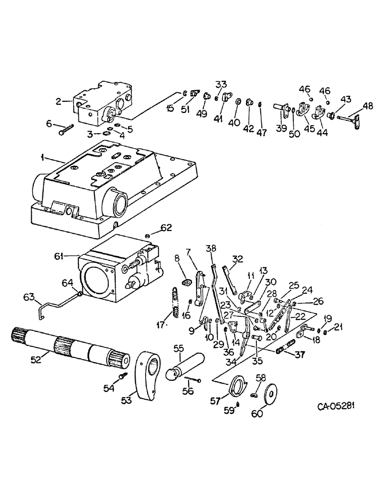 Схема запчастей Case IH 1586 - (10-23) - HYDRAULIC, HYDRAULIC DRAFT CONTROL, 1586 TRACTOR WITH SERIAL NO. 20999 AND BELOW (07) - HYDRAULICS