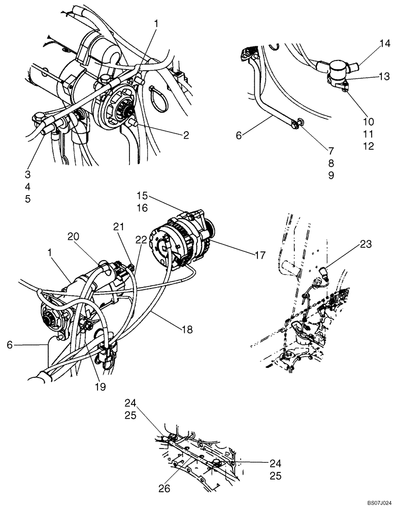 Схема запчастей Case IH 420 - (04-04) - ENGINE - ELECTRICAL (420) (04) - ELECTRICAL SYSTEMS