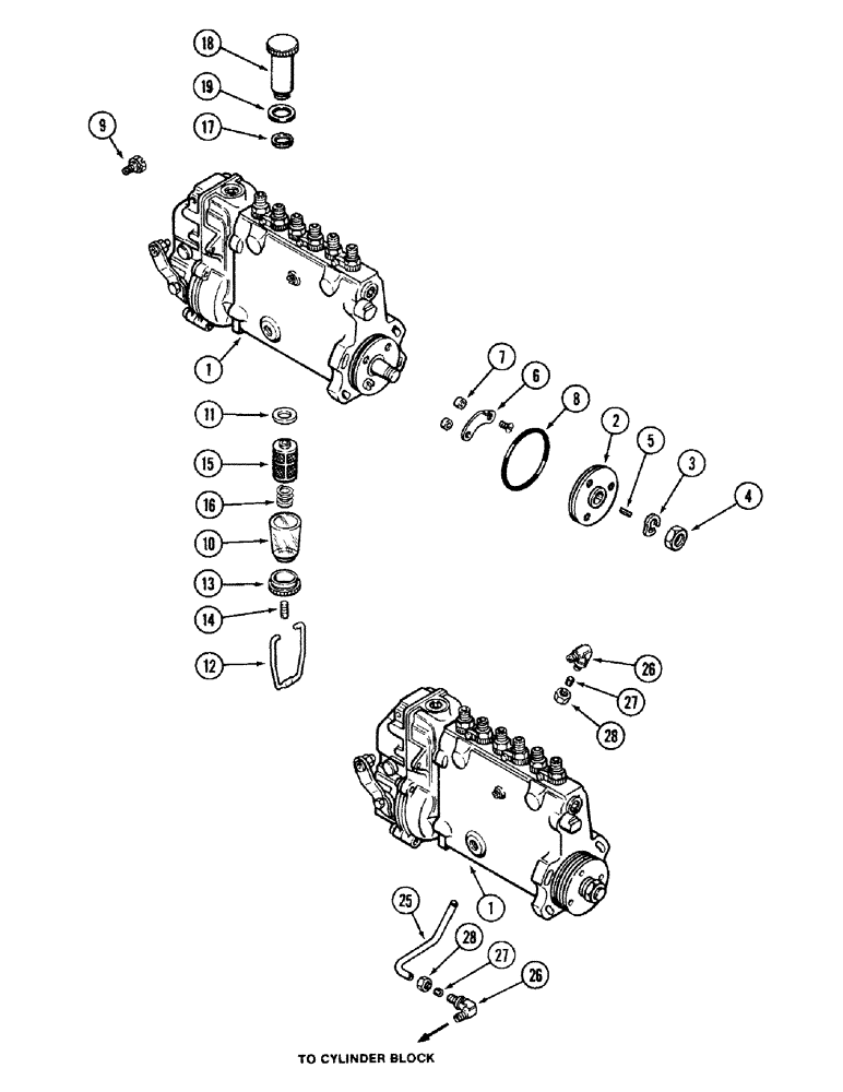 Схема запчастей Case IH 2394 - (3-04) - FUEL INJECTION PUMP, 504BDT DIESEL ENGINE (03) - FUEL SYSTEM