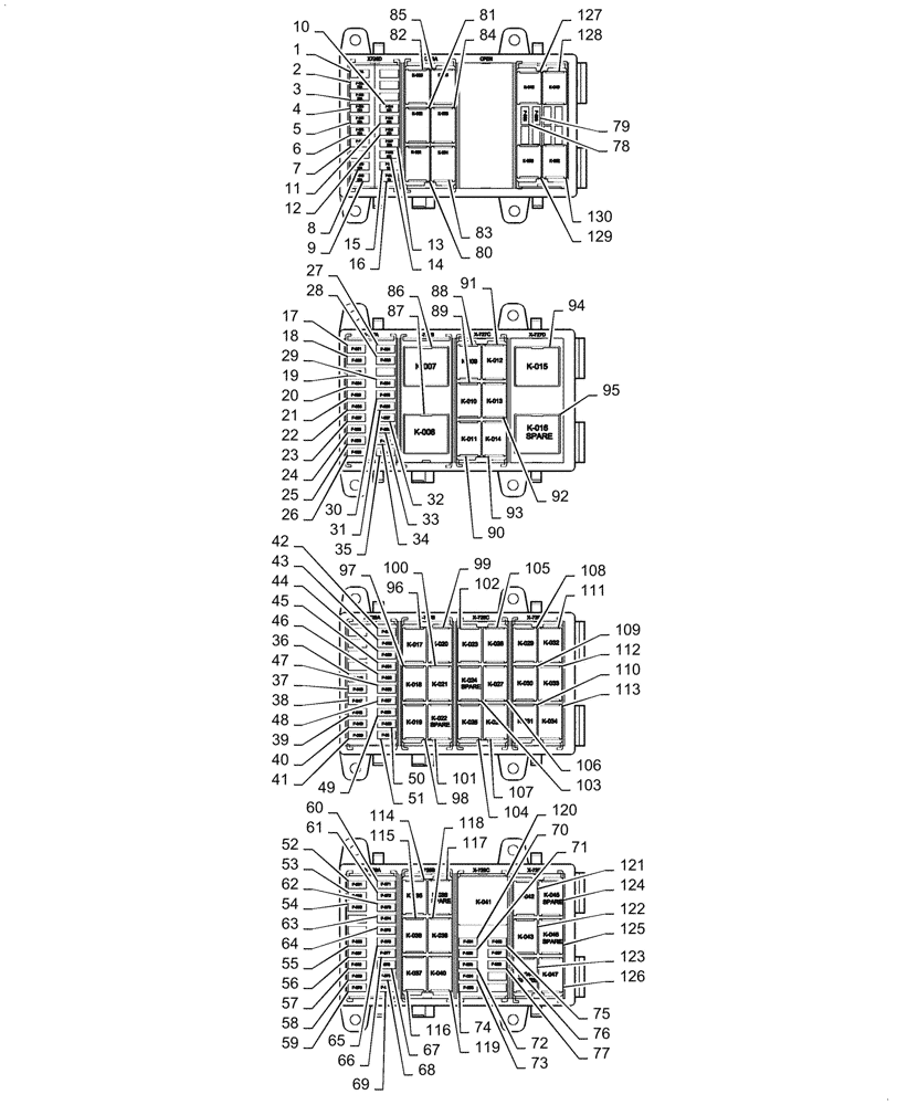 Схема запчастей Case IH 9240 - (55.510.AF[08]) - CAB MAIN FUSE BOX (55) - ELECTRICAL SYSTEMS