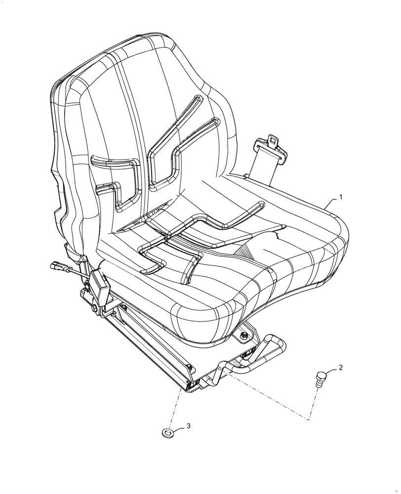 Схема запчастей Case IH FARMALL 50A - (90.120.AD[02]) - OPERATOR SEAT (90) - PLATFORM, CAB, BODYWORK AND DECALS