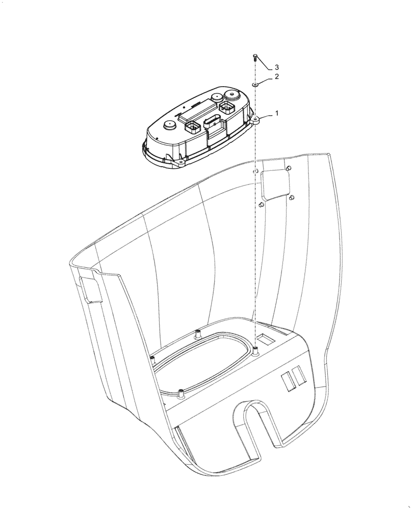 Схема запчастей Case IH FARMALL 45C - (55.512.BQ) - INSTRUMENT CLUSTER (55) - ELECTRICAL SYSTEMS