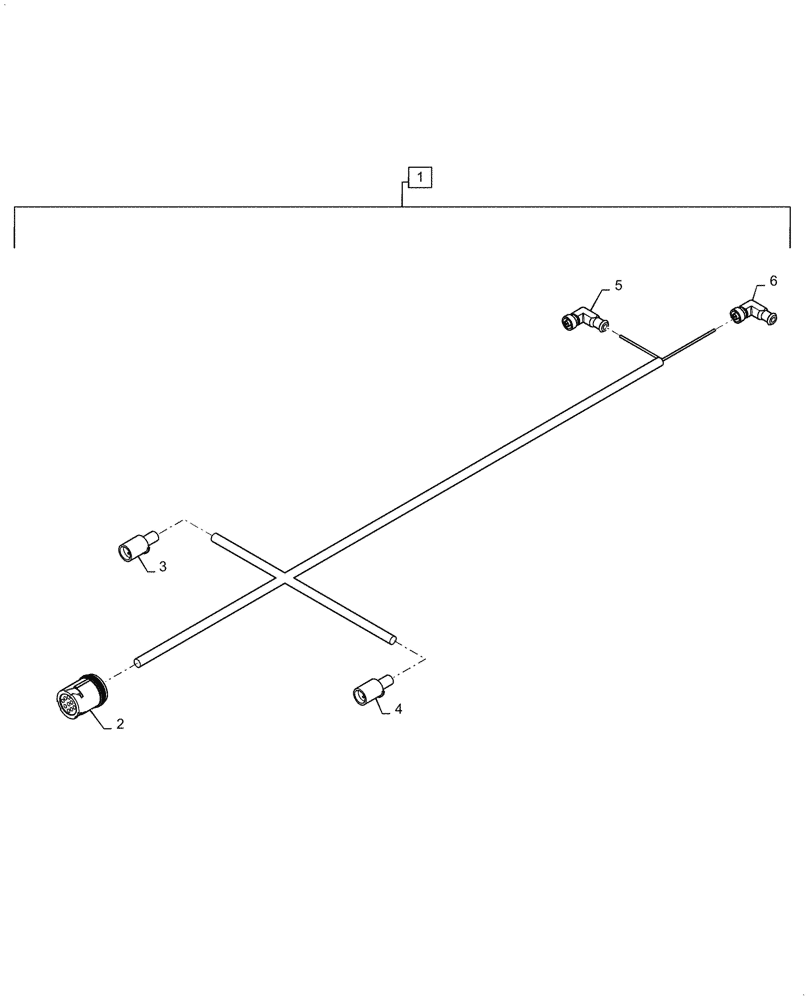 Схема запчастей Case IH 2160 - (55.370.AA[01]) - TRACK STEERING HARNESS (55) - ELECTRICAL SYSTEMS