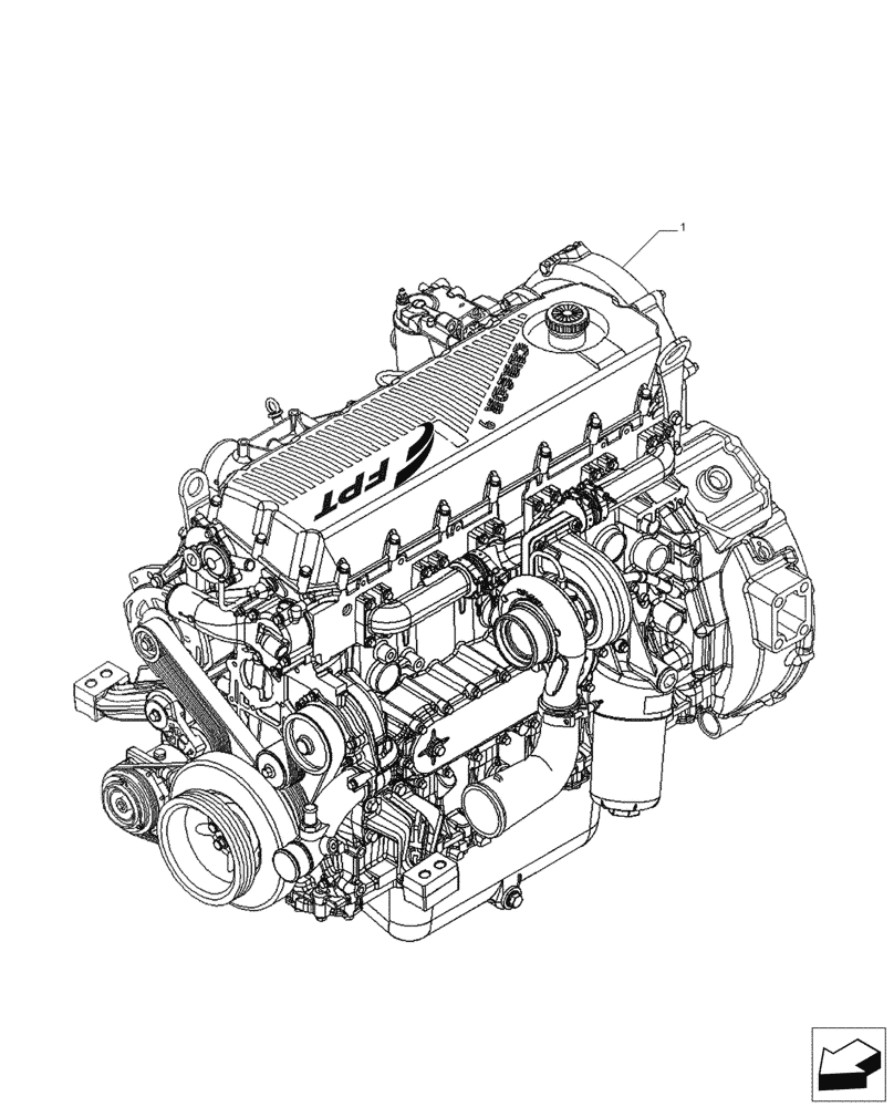 Схема запчастей Case IH F2CFP613C H006 - (10.001.AD) - ENGINE (10) - ENGINE