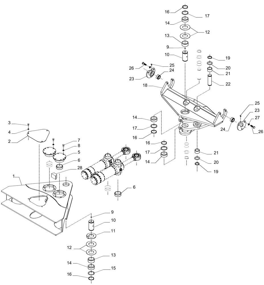 Схема запчастей Case IH A8800 - (80.420.AB[01]) - ELEVATOR SLEW MECHANISM (80) - CROP STORAGE/UNLOADING