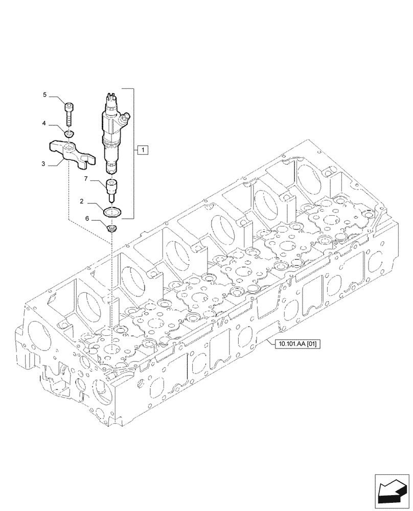 Схема запчастей Case IH F2CFP613C H006 - (10.218.AF) - FUEL INJECTOR (10) - ENGINE