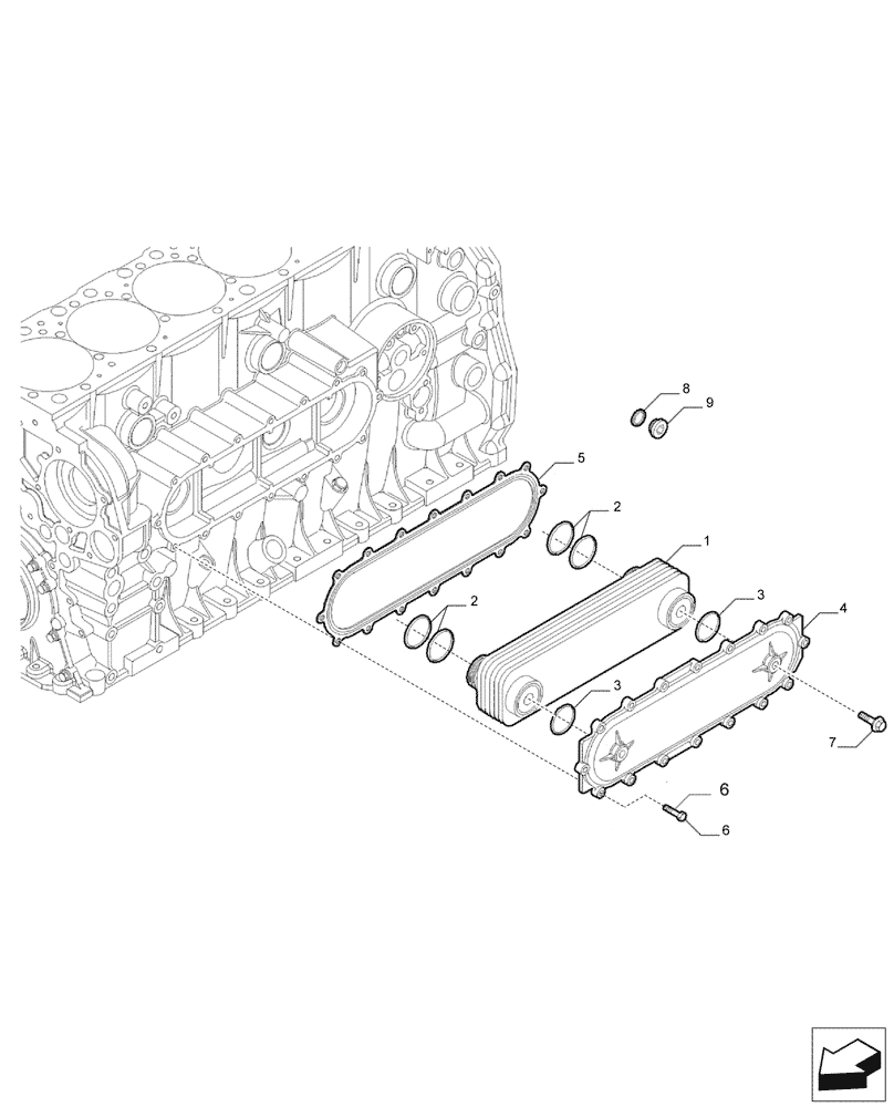 Схема запчастей Case IH F2CFP613C H006 - (10.408.AC) - HEAT EXCHANGER (10) - ENGINE