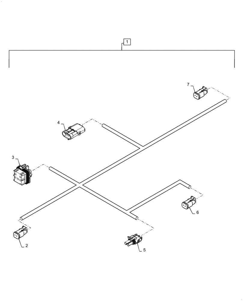 Схема запчастей Case IH 2160 - (55.404.BM[04]) - BULK FILL WORK LIGHTS HARNESS, 2160 (55) - ELECTRICAL SYSTEMS