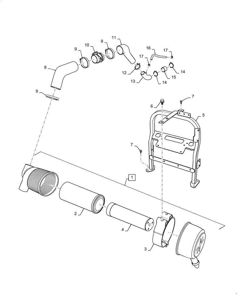 Схема запчастей Case IH FARMALL 35A - (10.202.010) - AIR CLEANER (10) - ENGINE