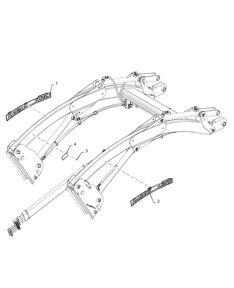 Схема запчастей Case IH L350A - (90.108.010) - MODEL IDENTIFICATION DECAL (90) - PLATFORM, CAB, BODYWORK AND DECALS