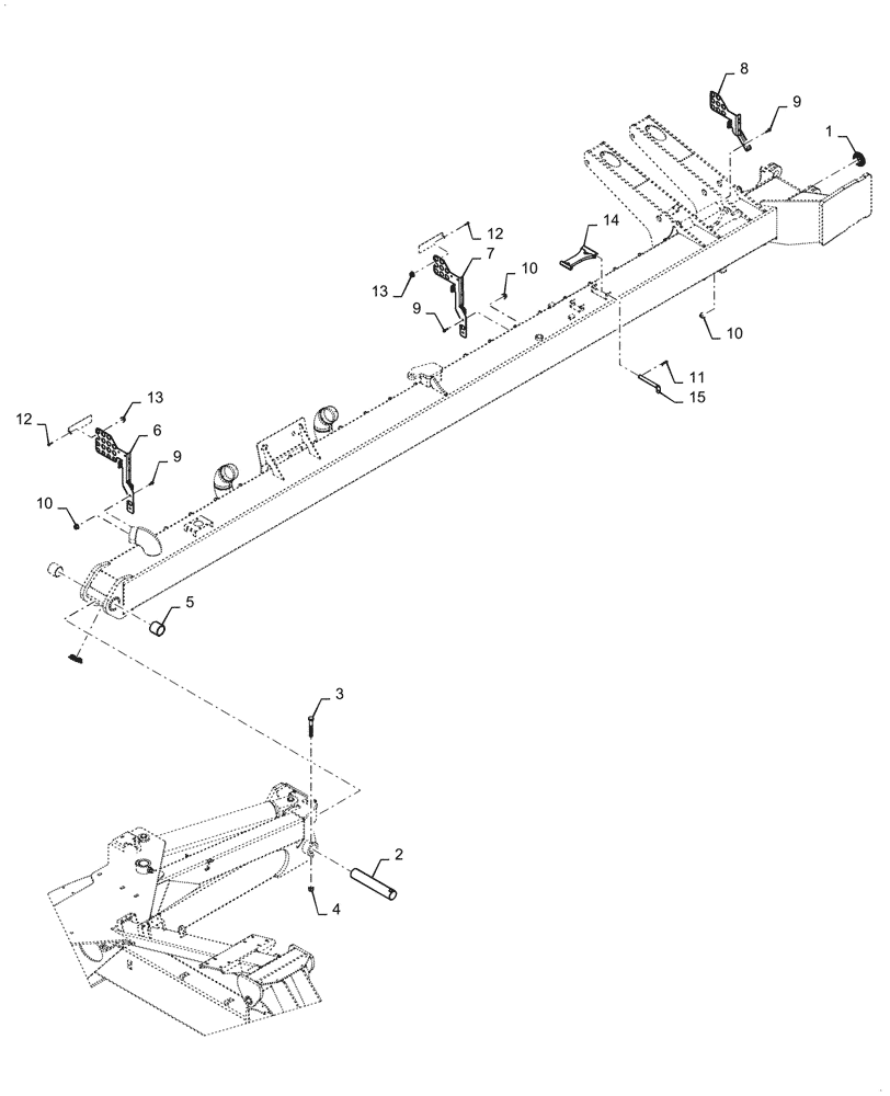 Схема запчастей Case IH 2160 - (39.902.AB[17]) - OUTER WING LEFT 36 ROW, 66 FOOT (39) - FRAMES AND BALLASTING