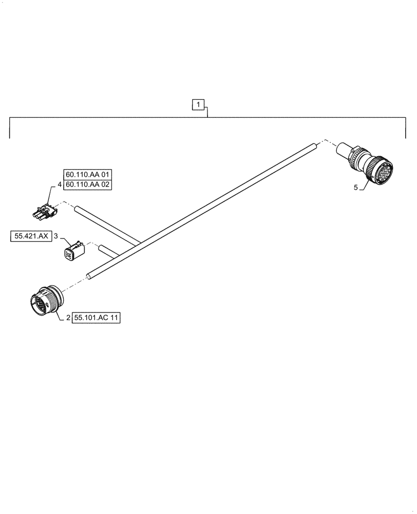 Схема запчастей Case IH 8240 - (55.101.AC[26]) - FEEDER WIRE HARNESS & CONNECTOR (55) - ELECTRICAL SYSTEMS