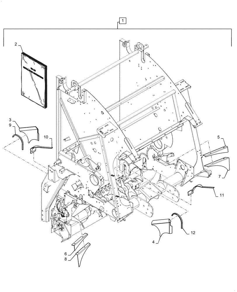 Схема запчастей Case IH RB565 - (88.100.62[02]) - DIA KIT, ROTOR FEED IMPROVEMENT (88) - ACCESSORIES