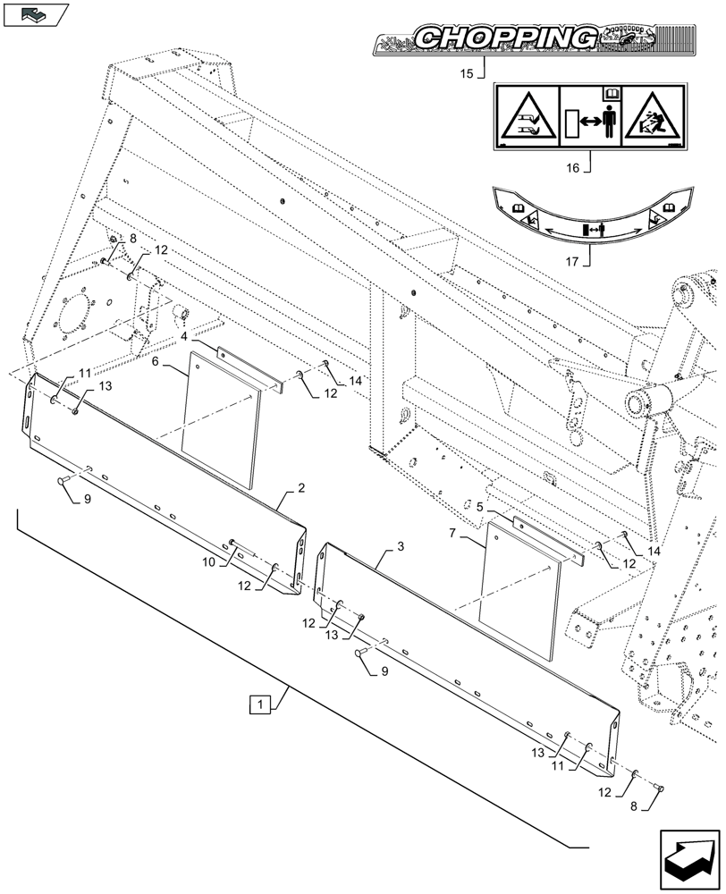 Схема запчастей Case IH 4412F-30 - (88.058.029[02]) - DIA KIT : STALKCHOPPER KIT (88) - ACCESSORIES