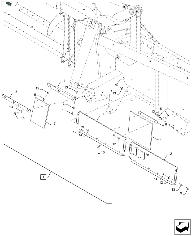 Схема запчастей Case IH 4408F-30 - (88.058.030[04]) - DIA KIT : STALKCHOPPER KIT (88) - ACCESSORIES