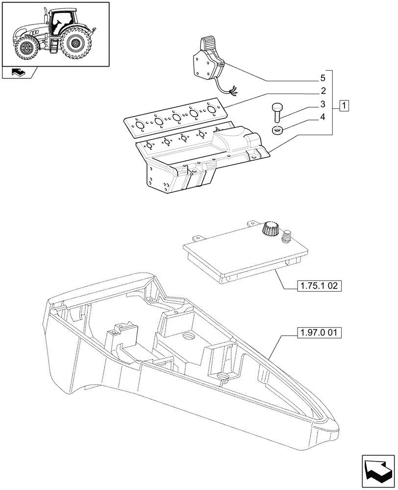 Схема запчастей Case IH PUMA 195 - (1.75.1/02) - (VAR.252-718) REAR ELECTRONIC REMOTE CONTROL VALVES - ELECTRONIC CONTROLS (06) - ELECTRICAL SYSTEMS