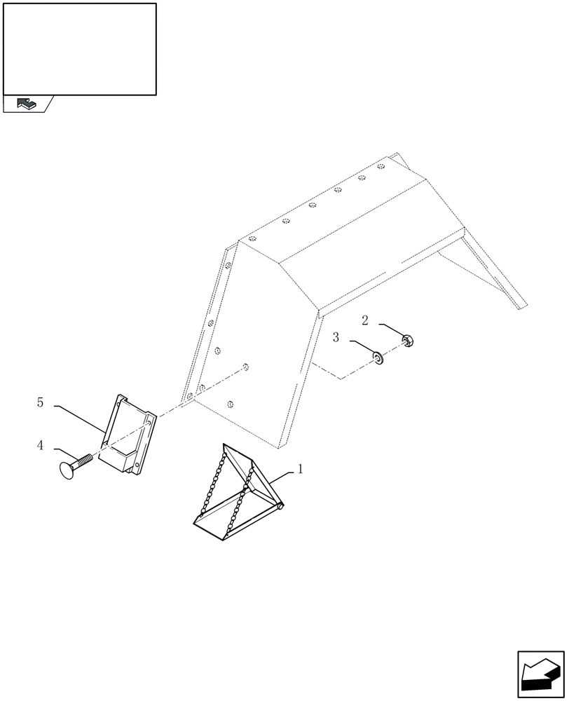 Схема запчастей Case IH LBX432R - (08.016[01]) - MUDGUARDS AND WHEEL CHOCK (08) - SHEET METAL/DECALS