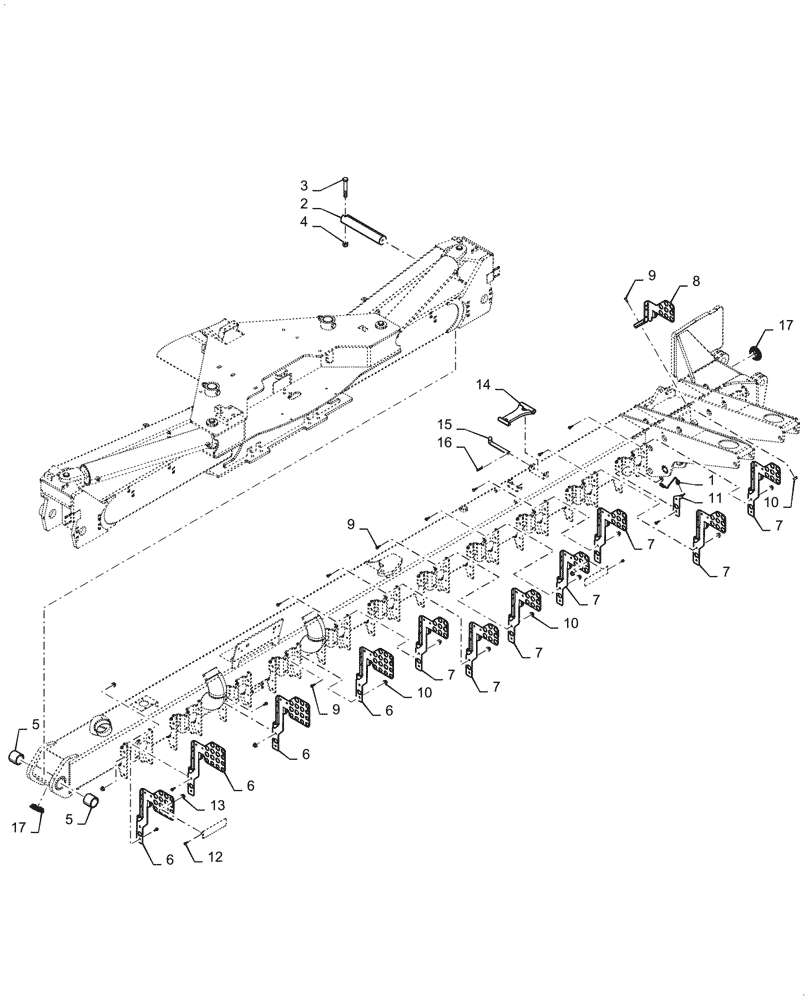 Схема запчастей Case IH 2160 - (39.902.AB[18]) - OUTER WING RIGHT 36 ROW, 66 FOOT (39) - FRAMES AND BALLASTING