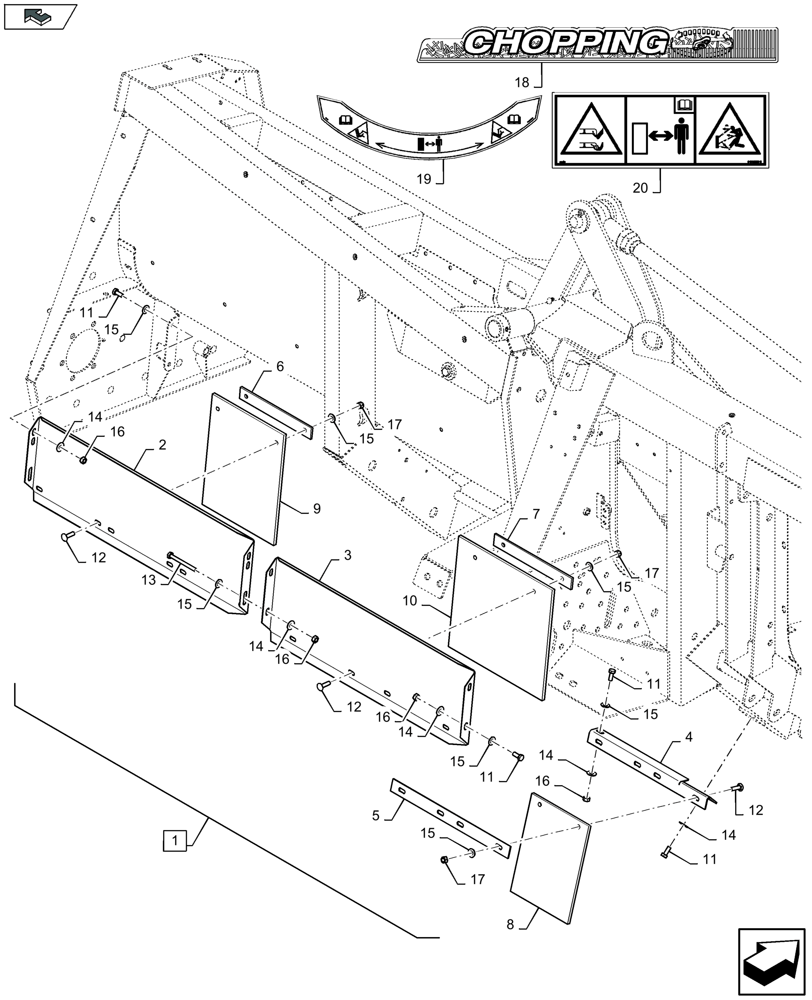 Схема запчастей Case IH 4408F-30 - (88.058.030[02]) - DIA KIT : STALKCHOPPER KIT (88) - ACCESSORIES