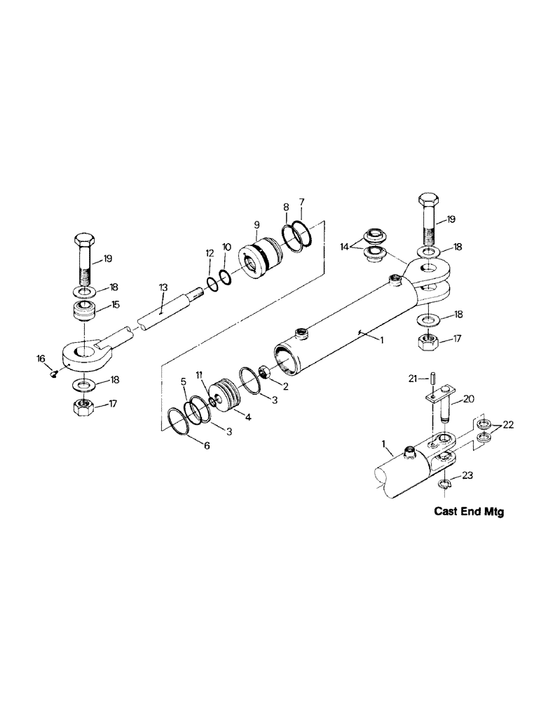 Схема запчастей Case IH CS-360 - (08-14) - STEERING CYLINDERS AND MOUNTING (07) - HYDRAULICS