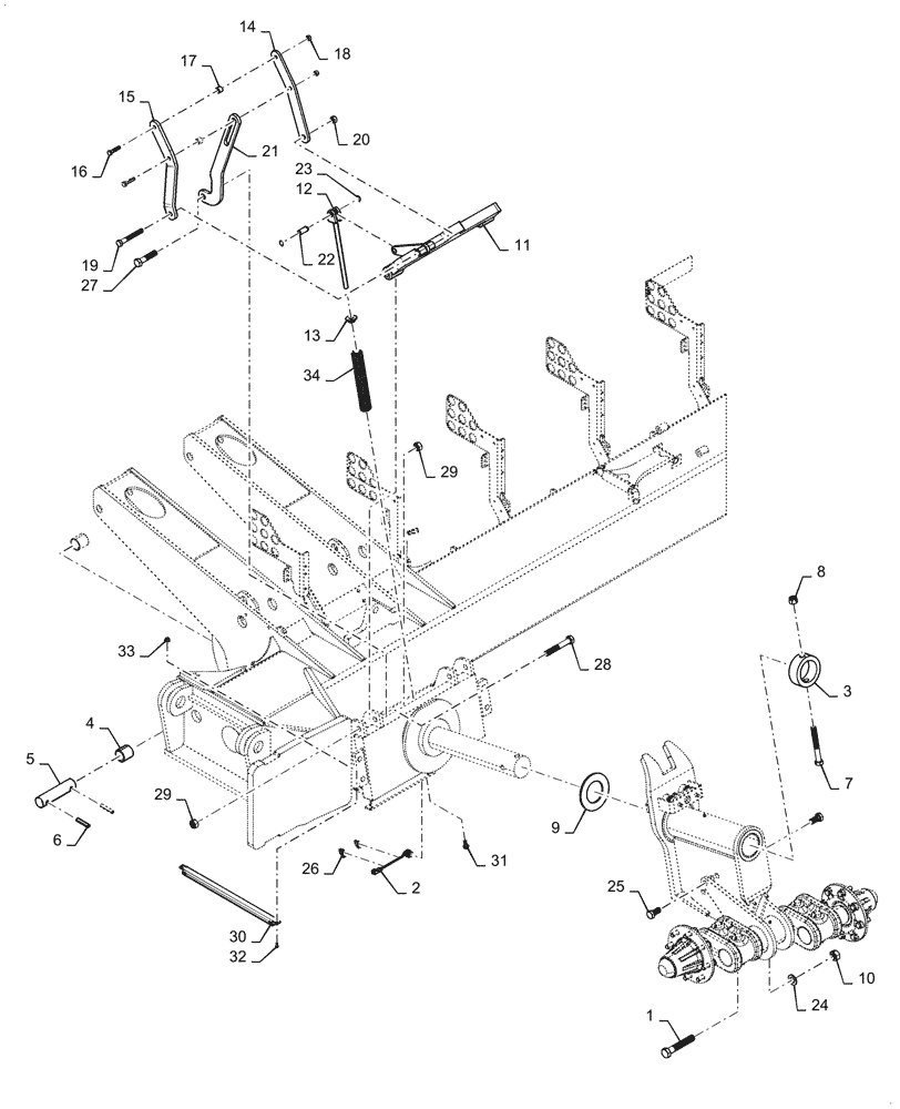 Схема запчастей Case IH 2160 - (44.530.AE[01]) - WING WHEEL ASSEMBLY, 36 ROW (44) - WHEELS