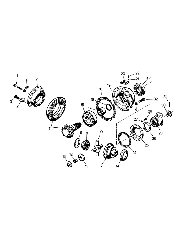 Схема запчастей Case IH STEIGER - (04-39) - DIFFERENTIAL ASSEMBLY, K598.20/30 (04) - Drive Train