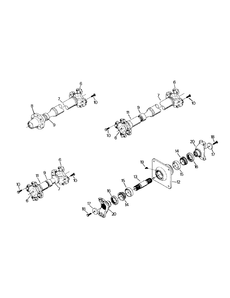 Схема запчастей Case IH STEIGER - (04-35) - DRIVESHAFTS (04) - Drive Train